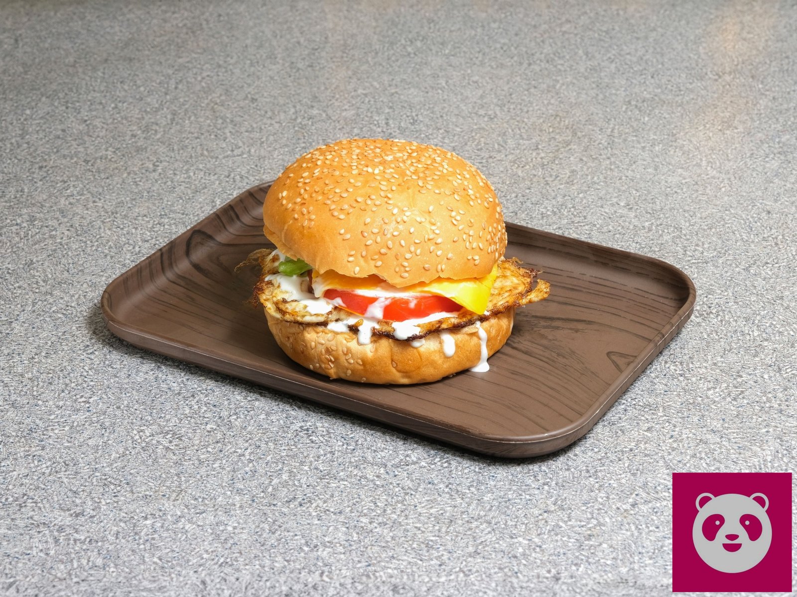 Egg & Cheese Burger at Kebab Time HK